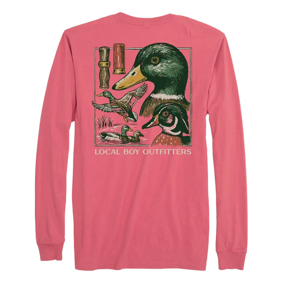 Youth Duck Species Long Sleeve T-Shirt - Brick