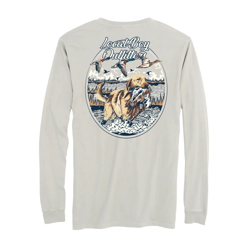 Youth Duck Retrieve Long Sleeve T-Shirt - Sliver
