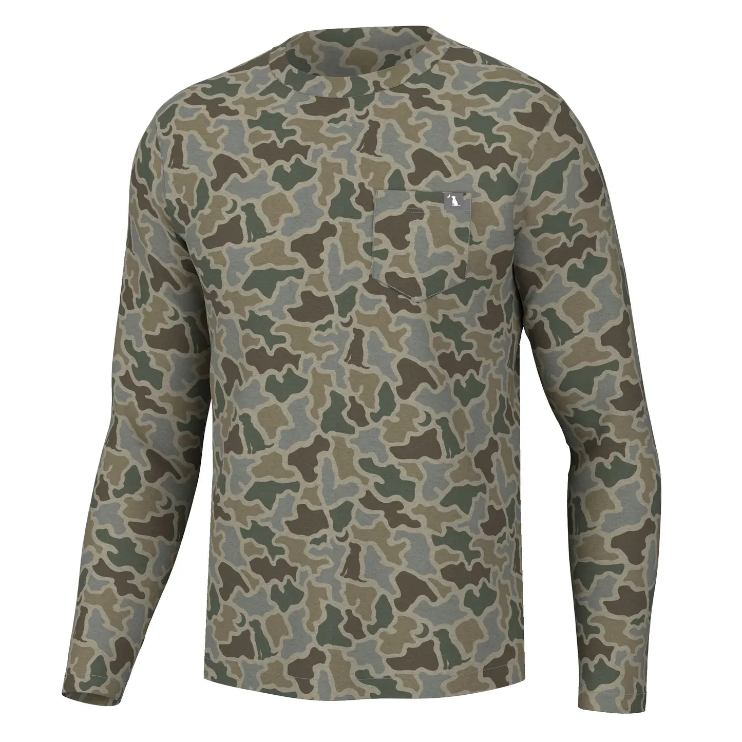 Toddler Long Sleeve Heather Blend T-Shirt - Sand Duck Camo
