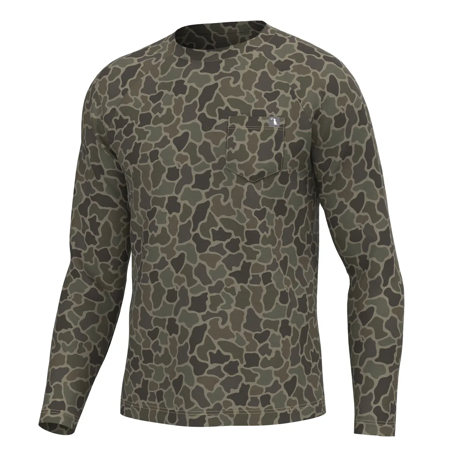 Toddler Long Sleeve Heather Blend T-Shirt - Brush Camo