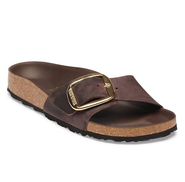 Madrid Big Buckle Oiled Lea Sandal - Habana