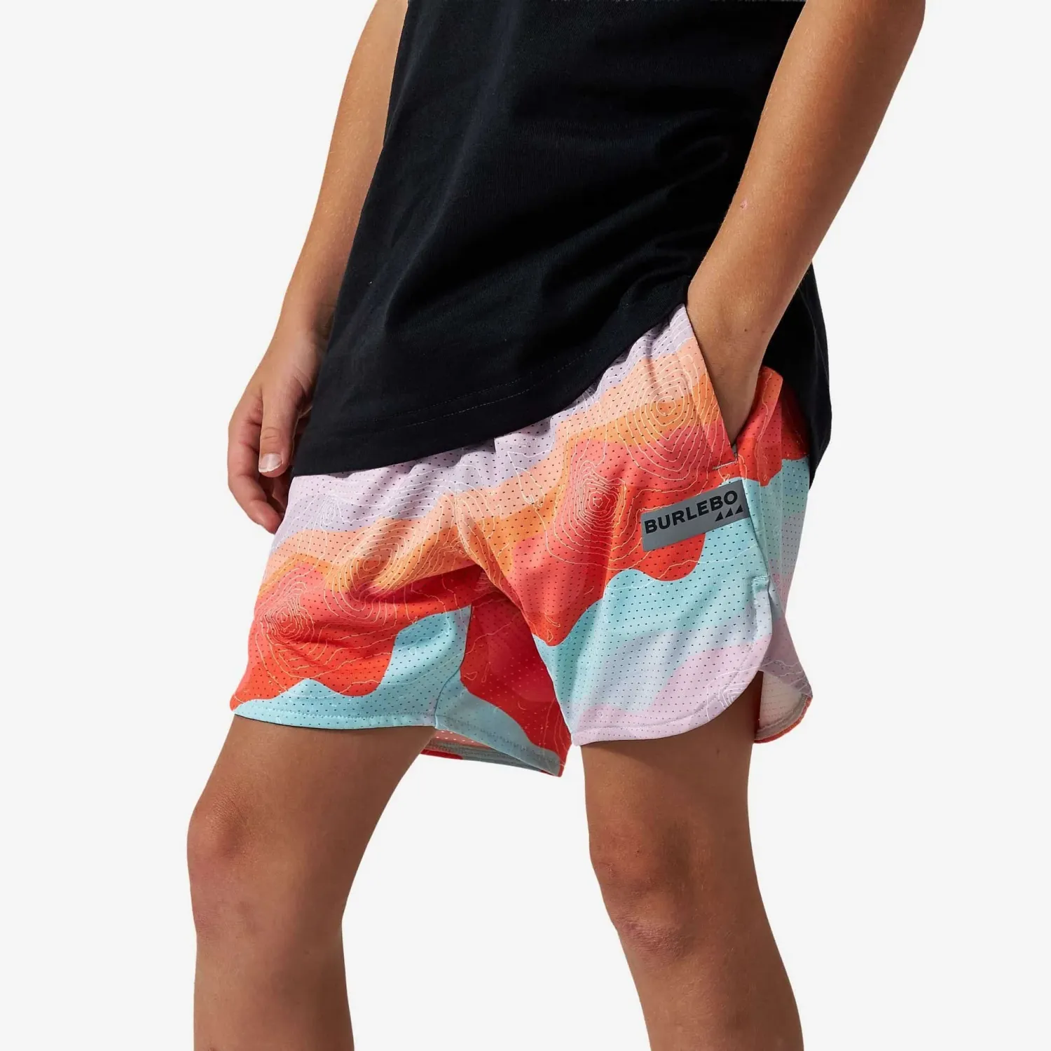 Youth Mesh Training Shorts - Sedona Topo
