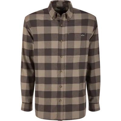 Autumn Flannel Shirt - Stone XL Check Plaid