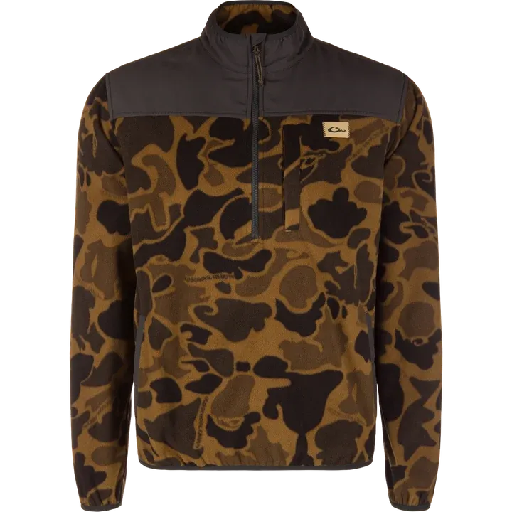 Camp Fleece 1/4 Zip Over Under Quarter Zip Pullover - OS Sport