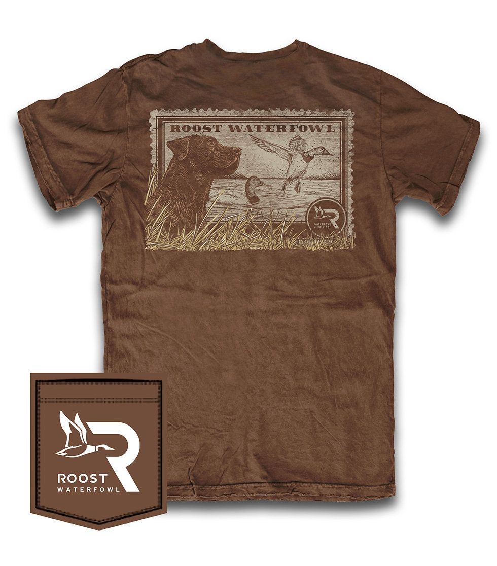 Youth Brown Lab Stamp Short Sleeve Tee - Brown
