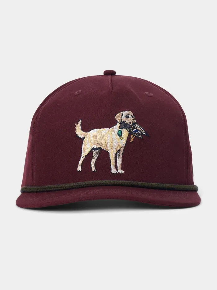 Yellow Lab Rope Hat - Carmine