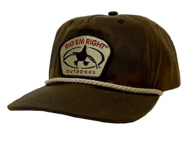 Waxed Cotton Patch Rope Hat