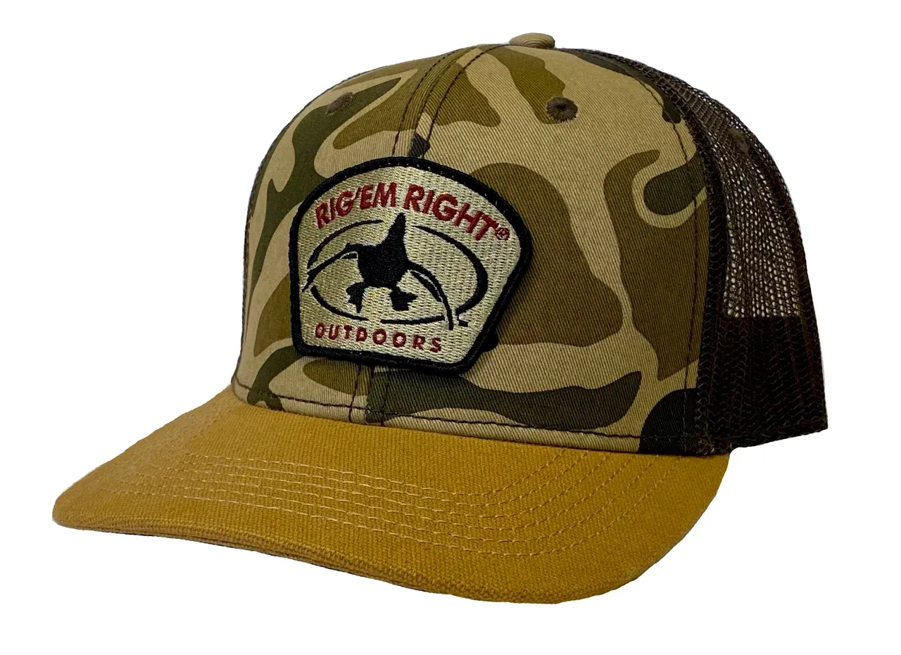 Old School Camo Duck Logo Hat