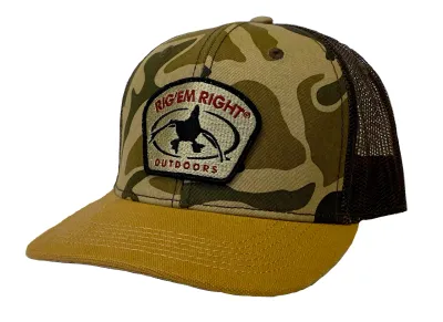 Old School Camo Duck Logo Hat