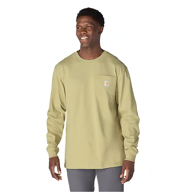 Dearborn Loose Long Sleeve Pocket T-Shirt - Faded Fatigue