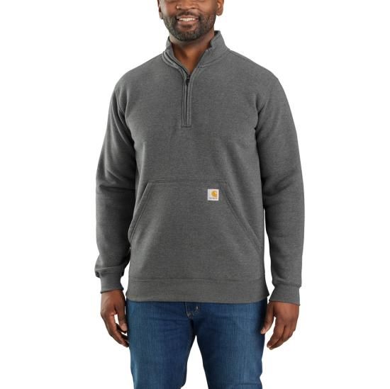 Marquette Quarter-Zip Mock-Neck Sweatshirt - Carbon Heather