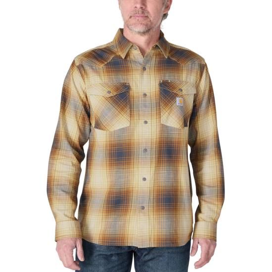 Montana Bozeman Relaxed Long Sleeve Plaid Shirt - Sandstone