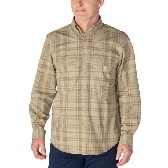 Fort Loose Long Sleeve Plaid Shirt - Gray Dunes