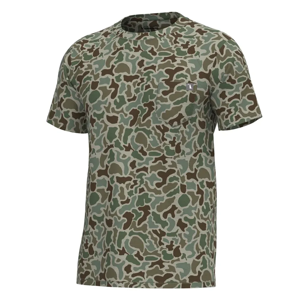 Toddler Short Sleeve Heather Blend Crew - Localflage Forest