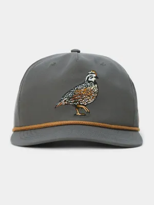 Bobwhite Quail Rope Hat - Charcoal
