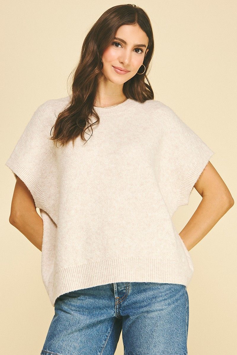 Natural Grace Knit Sweater - Shell