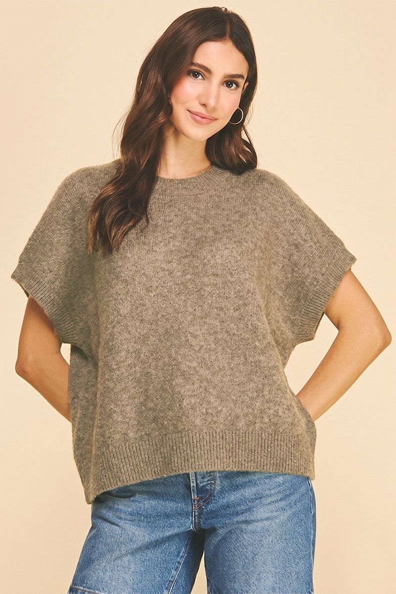 Natural Grace Knit Sweater - Taupe