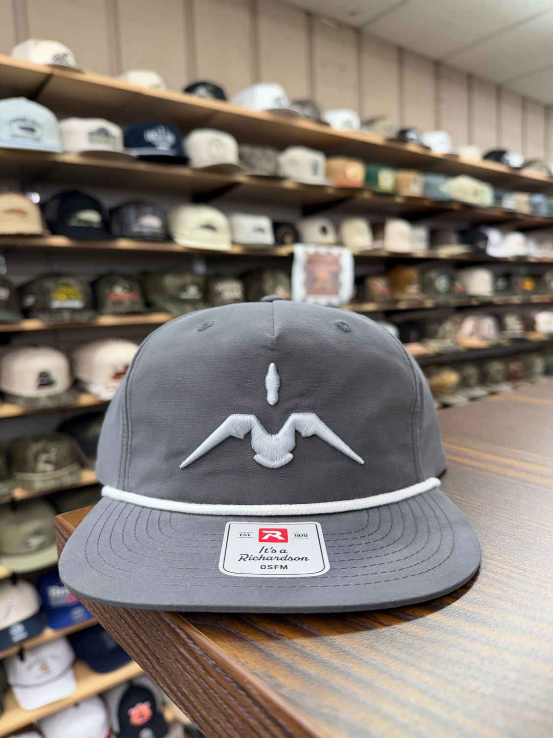 Migra Grey Bird Logo Rope Hat