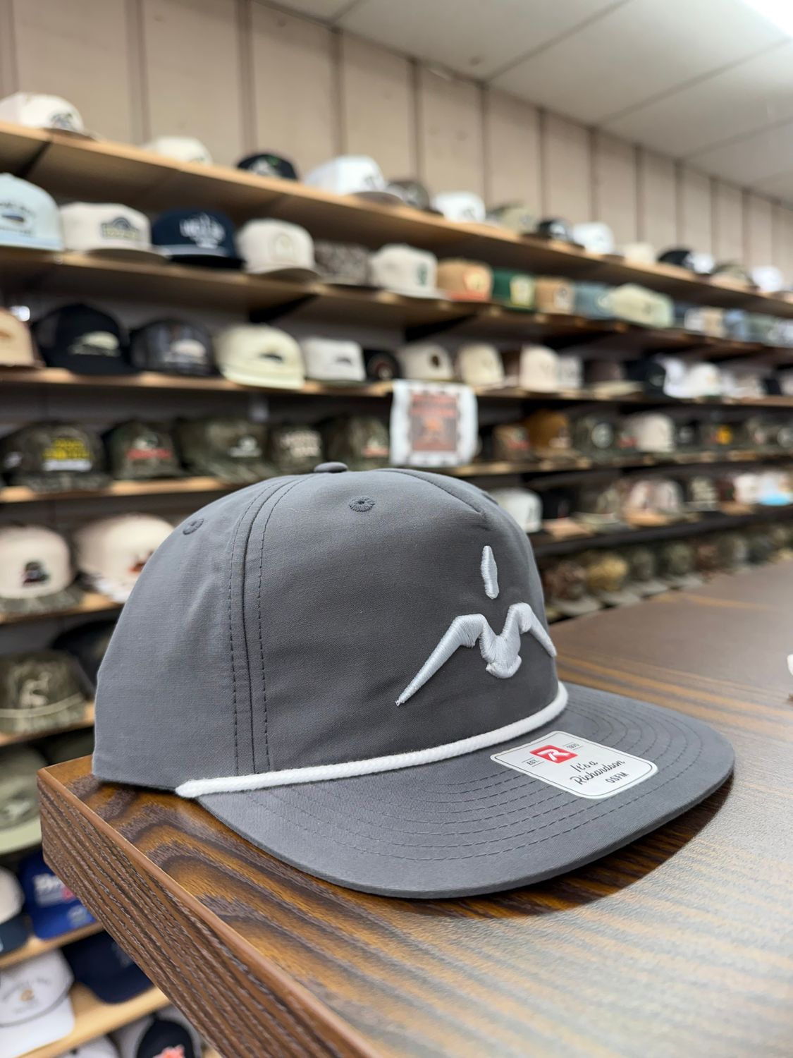 Migra Grey Bird Logo Rope Hat