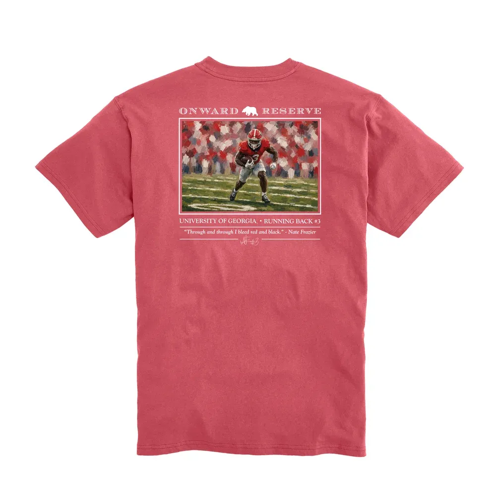 UGA Nate Frazier Short Sleeve Tee - Washed Red