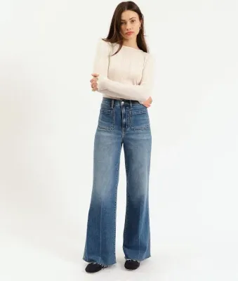 Far Out High Rise Wide Leg Jeans - Stunn Stunner