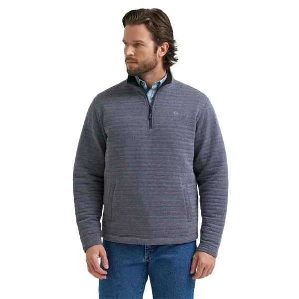 George Strait Knit 1/4 Zip Pullover - Blue