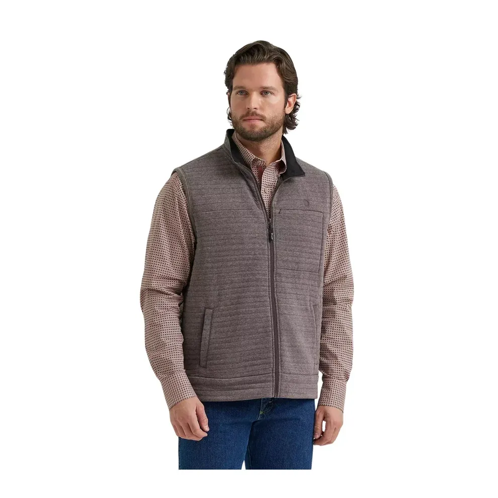 George Strait Knit Full Zip Pullover - Brown