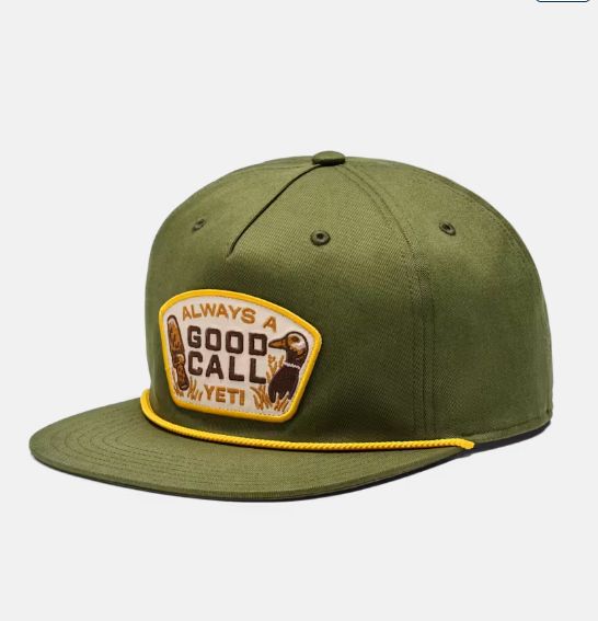 Good Call Flat Brim Rope Hat - Dark Green
