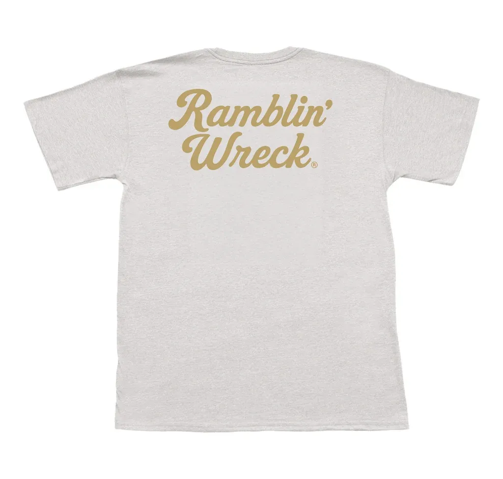 Ramblin' Wreck Short Sleeve Pocket Tee - Light Grey