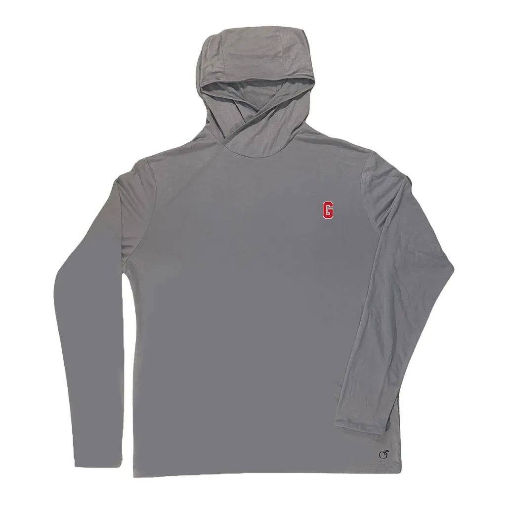 UGA Block G Lightweight Performance Hoodie - Gray