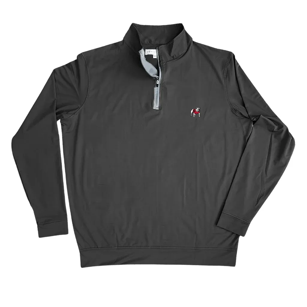 UGA Standing Dawg 1/4 Zip Performance Pullover - Black