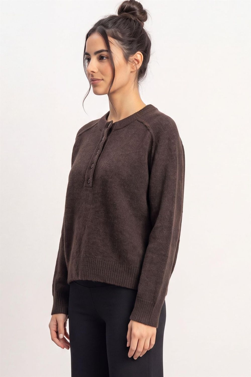 Just Us Sweater - Dark Brown