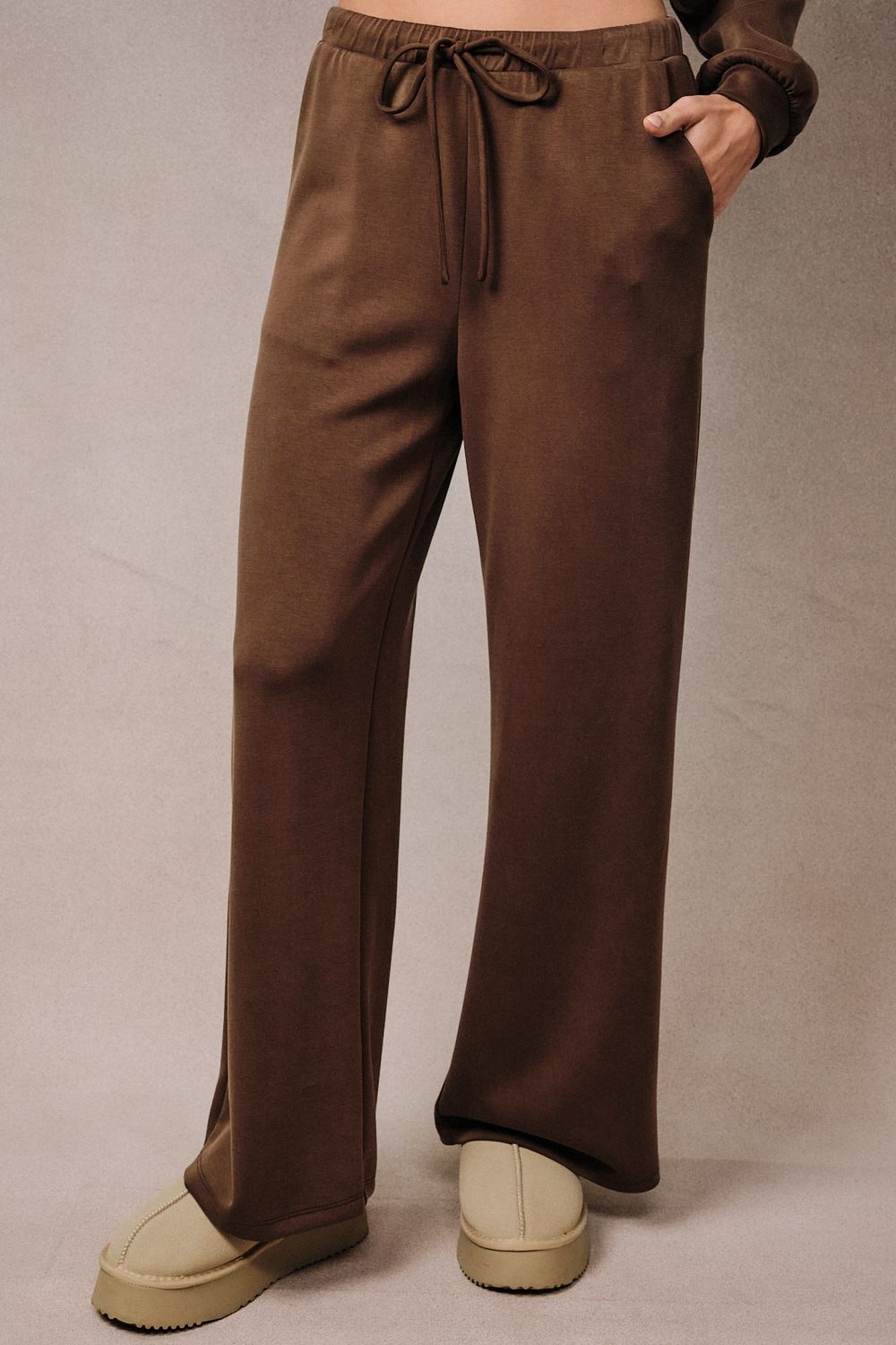 Sunday Love Wide Leg Pants - Brown