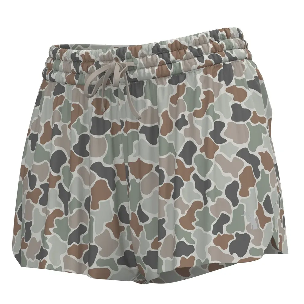 Youth Local Girl Petal Shorts -  Forest Camo Flora