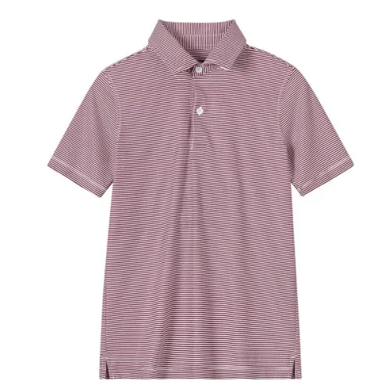 Micro Polo - Maroon/White