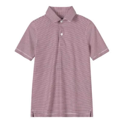 Micro Polo - Maroon/White