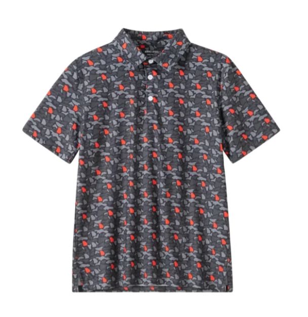 GA Camo Bulldog Polo - Red/Black