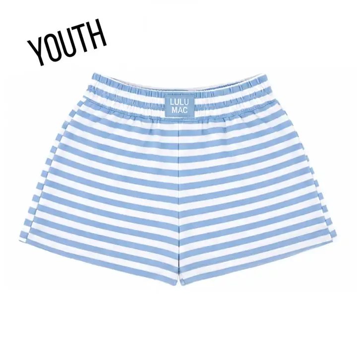 Lulu Mac Youth Monochrome Patch Short - Light Blue