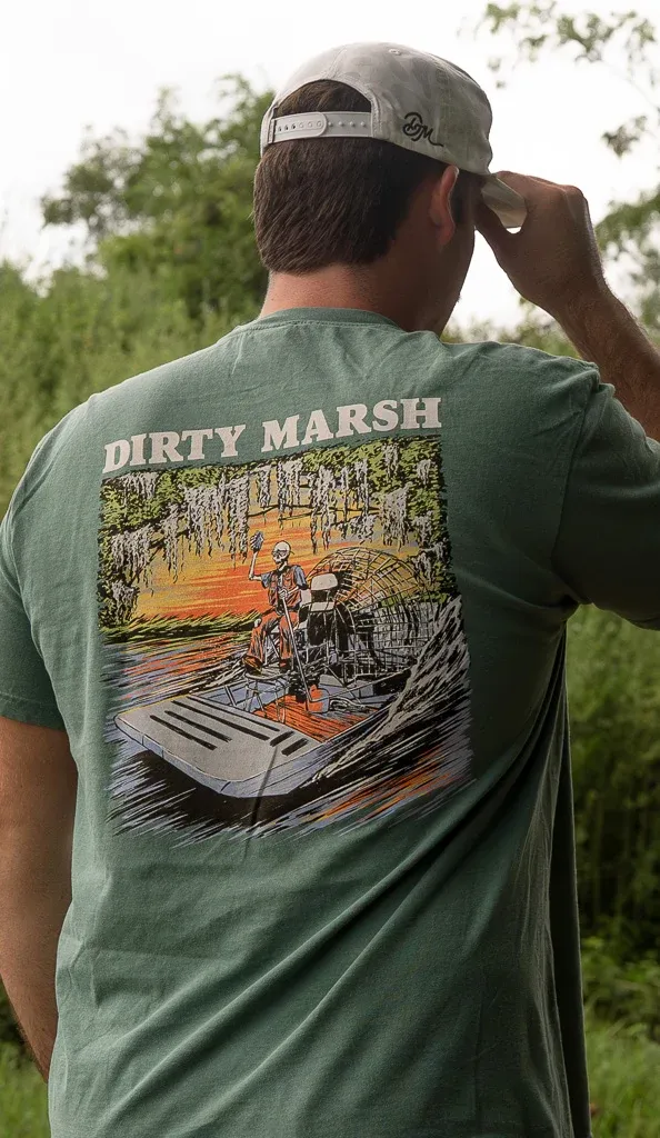 Skelly On Da Bayou Short Sleeve Tee - Light Green