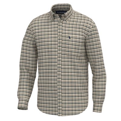 Scott Dress Shirt - Sand/Rust/Navy