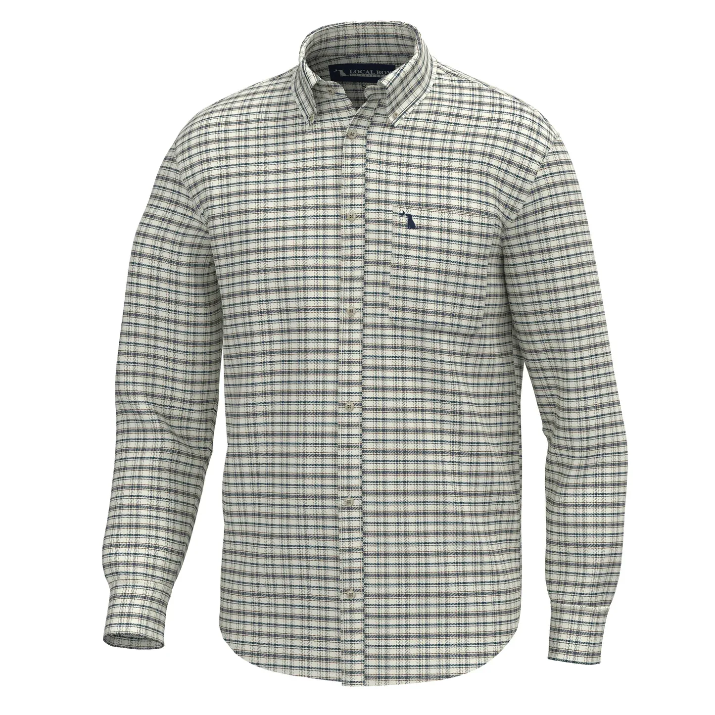 McNally Dress Shirt - Cream/Brown/Navy