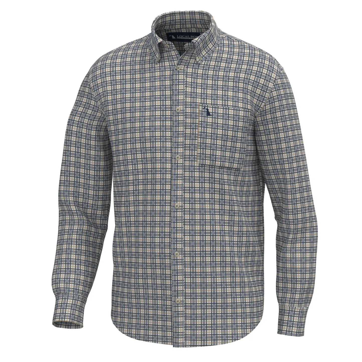 Faulk Dress Shirt - Slate/Rust/Navy