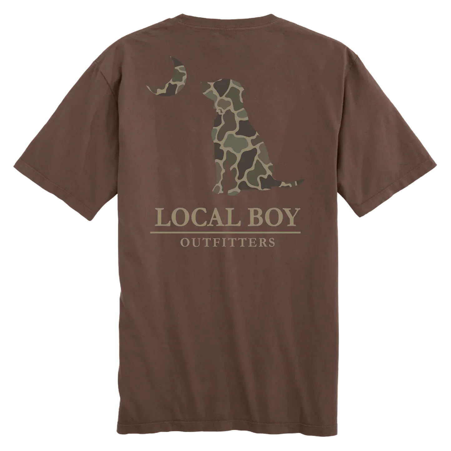 Brush Camo Dog &amp; Moon Short Sleeve T-Shirt - Espresso