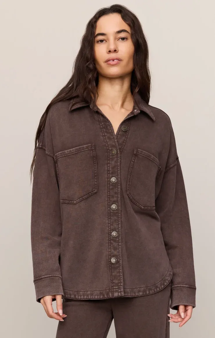 All Day Knit Jacket - Dark Chocolate