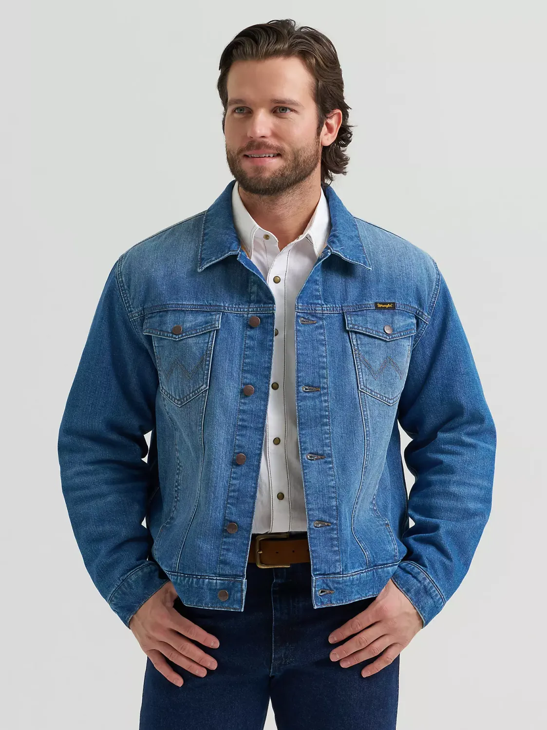 Cowboy Cut Flannel Lined Denim Jacket - Blue Indigo