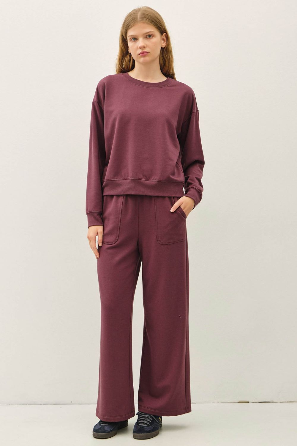 Brushed Terry Sweatshirt - Dark Chocolate