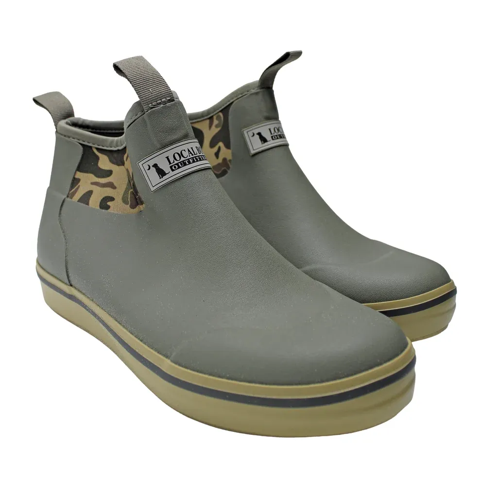 Rubber Deck Boot - Dark Olive/Retro Camo