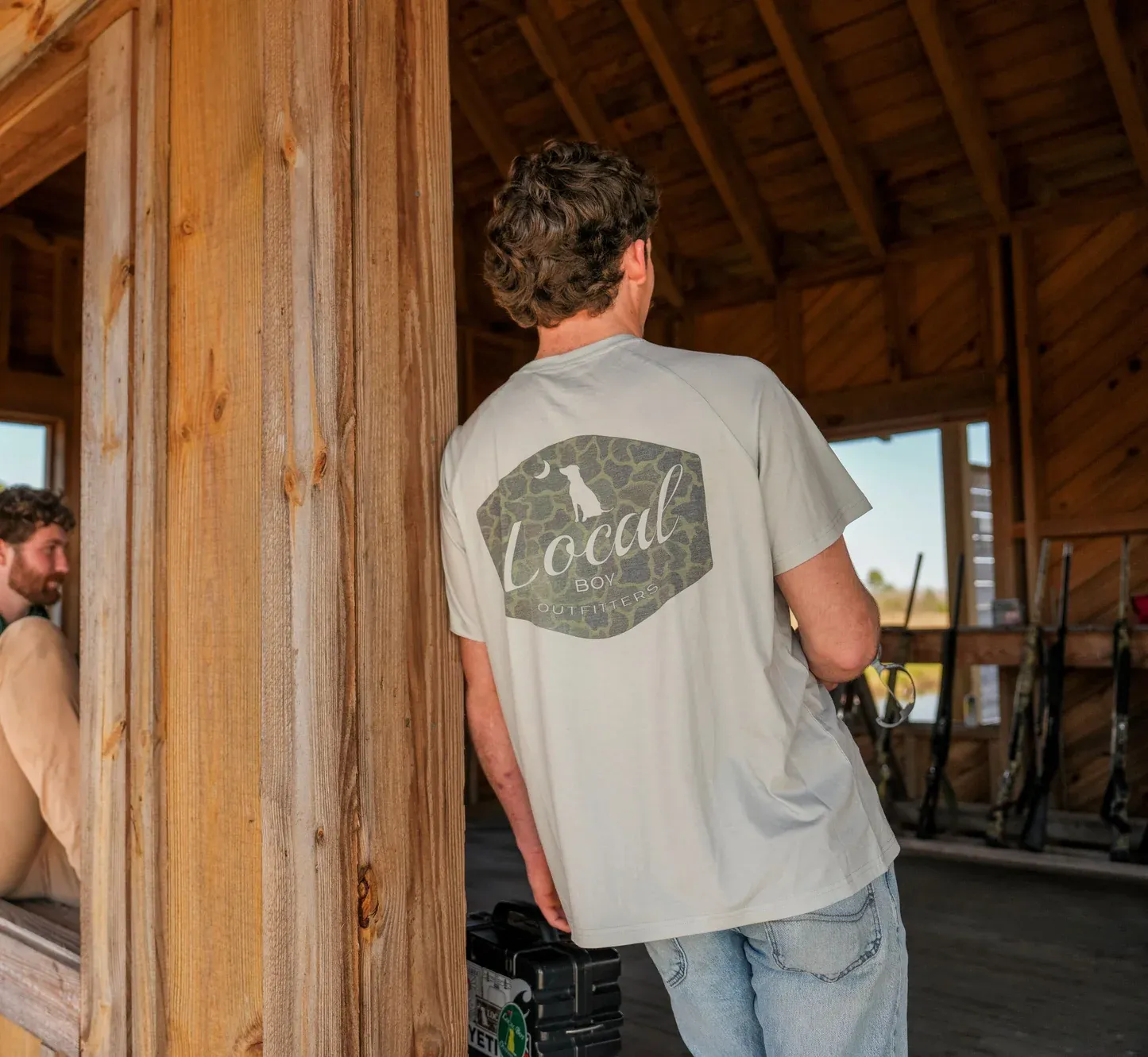 Brush Badge Short Sleeve T-Shirt - Cool Grey
