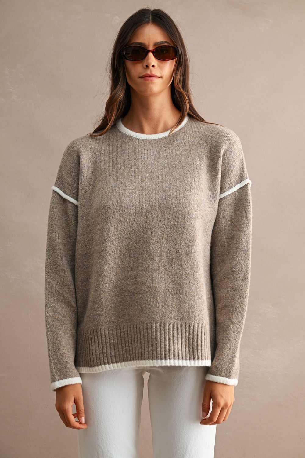 Take Me To Brunch Sweater - Light Mocha
