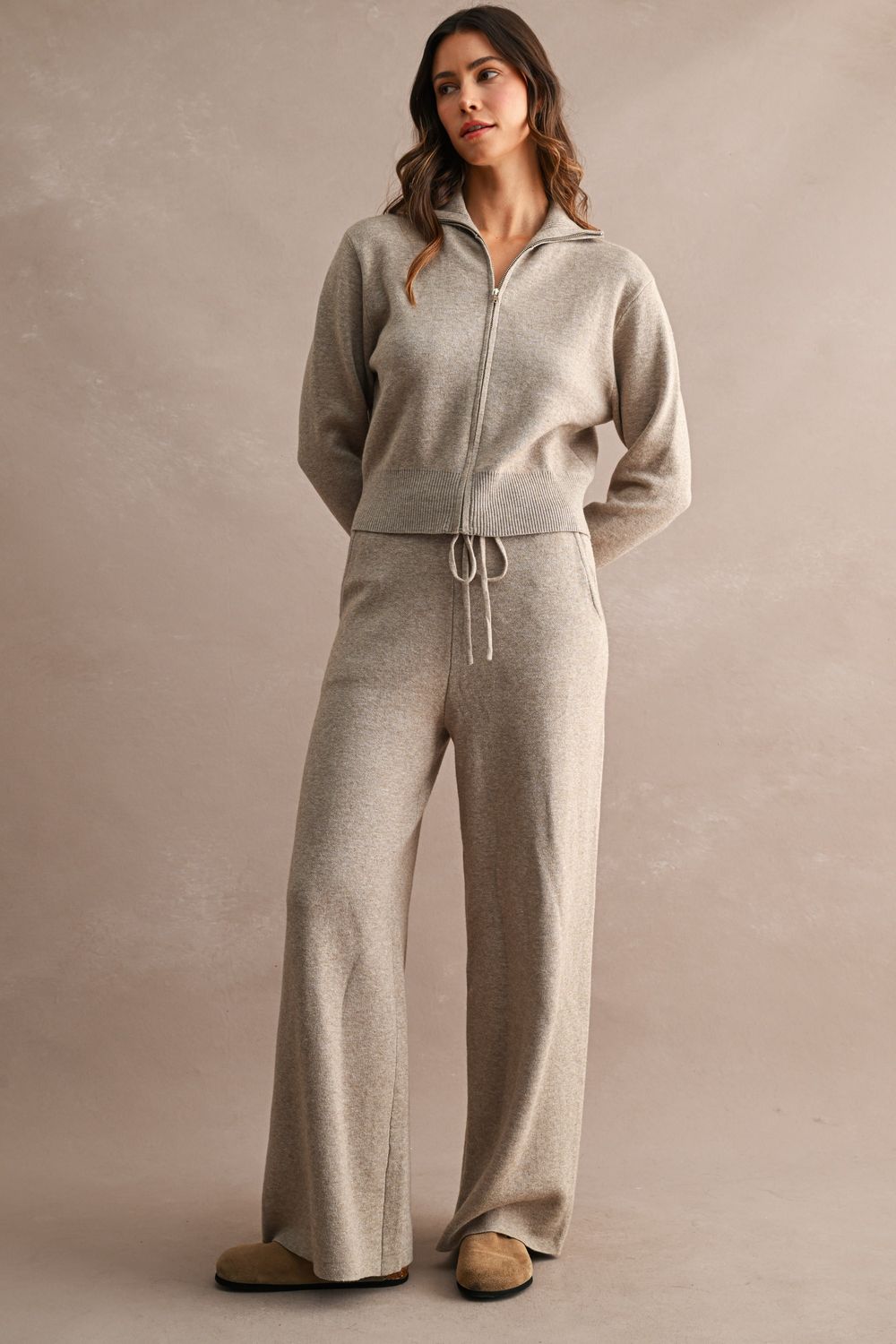 Feel The Love Sweater Pant Set - Mocha
